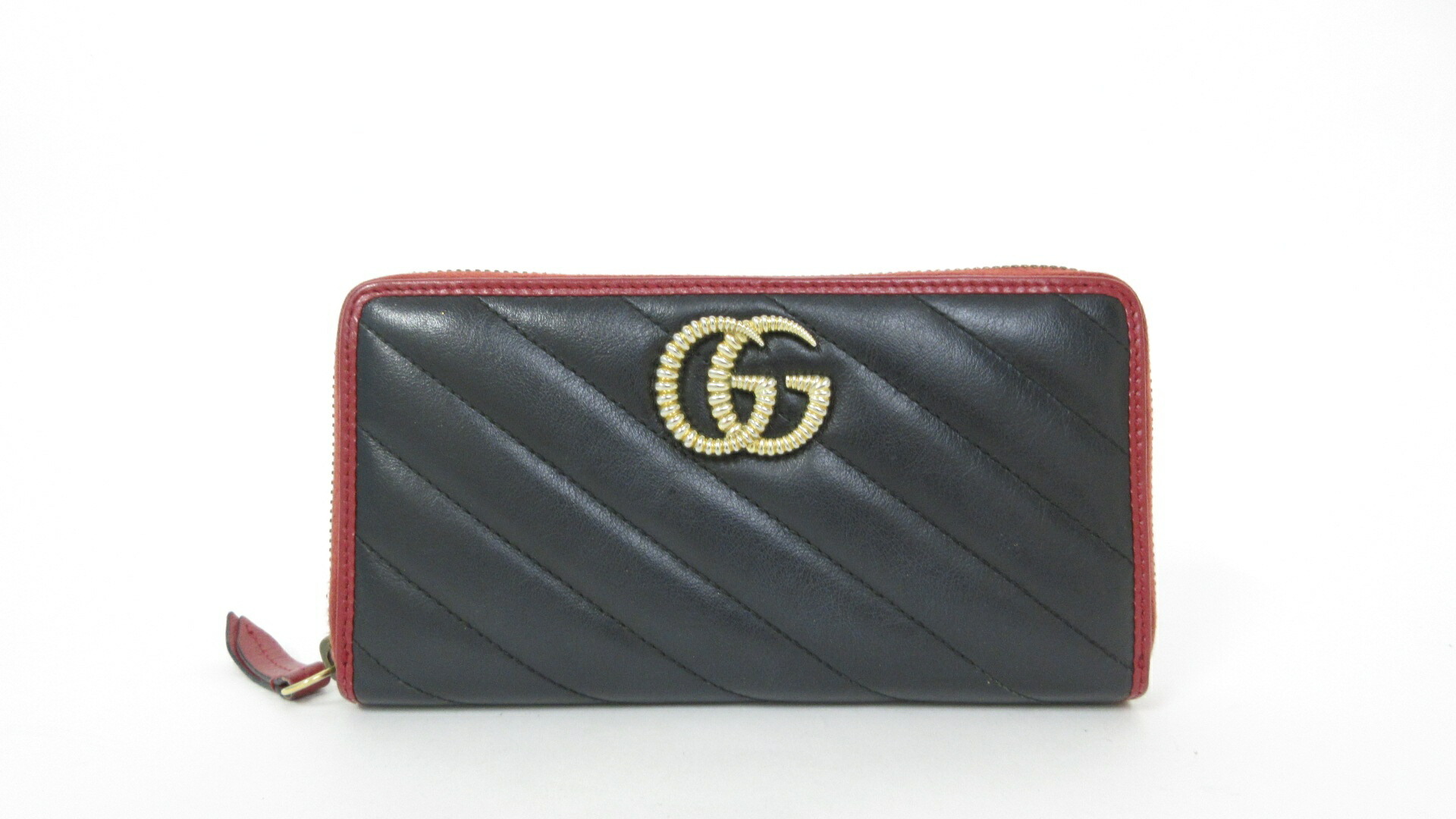 【極美品】GUCCI シマ　ジップアラウンドウォレット　長財布　黒 グッチ 長財布 メンズ ジャンボGG ジップアラウンドウォレット