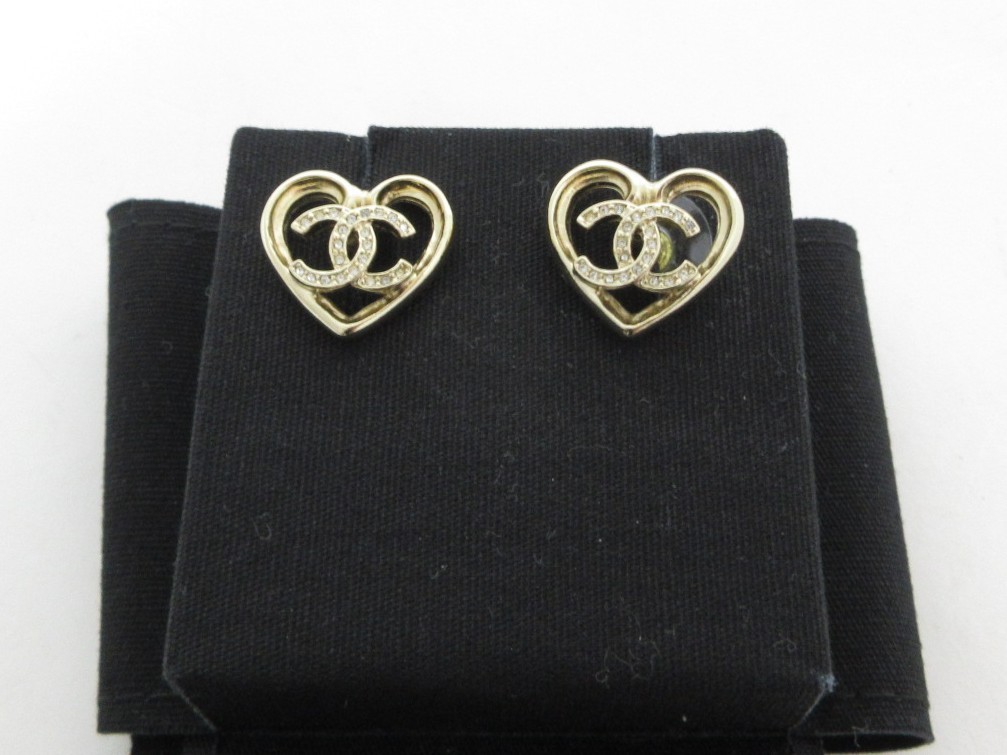 楽天市場】CHANEL シャネル/ココマークハートピアス/Bランク/94