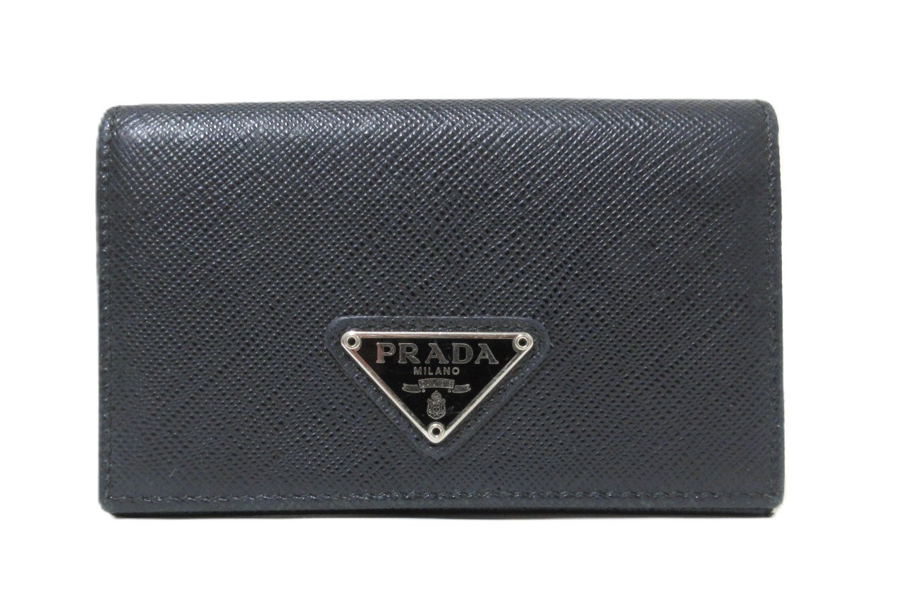 楽天市場】【中古】PRADA カードケース ロゴプレート サフィアーノ