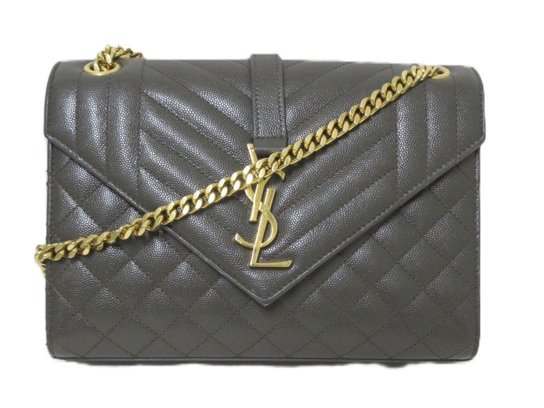 YSL/サンローランパリ　エンヴェロップ レザーチェーンショルダーバック　600185　チェーンショルダーバッグ　【中古】