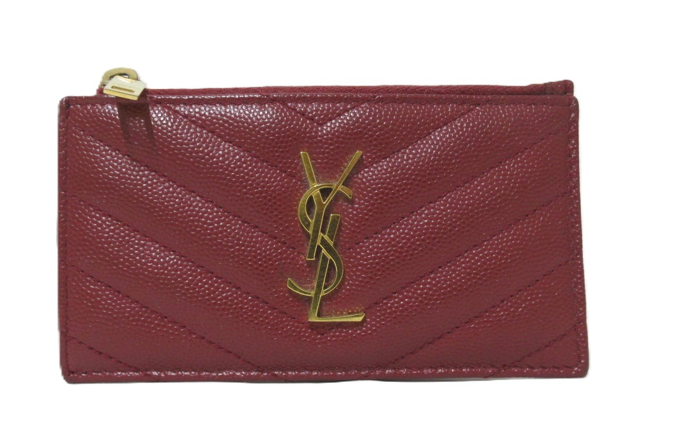 YSL/サンローラン パリ　カサンドラ マトラッセ レザーコインケース　607915　コインケース　カードケース　本革　【中古】