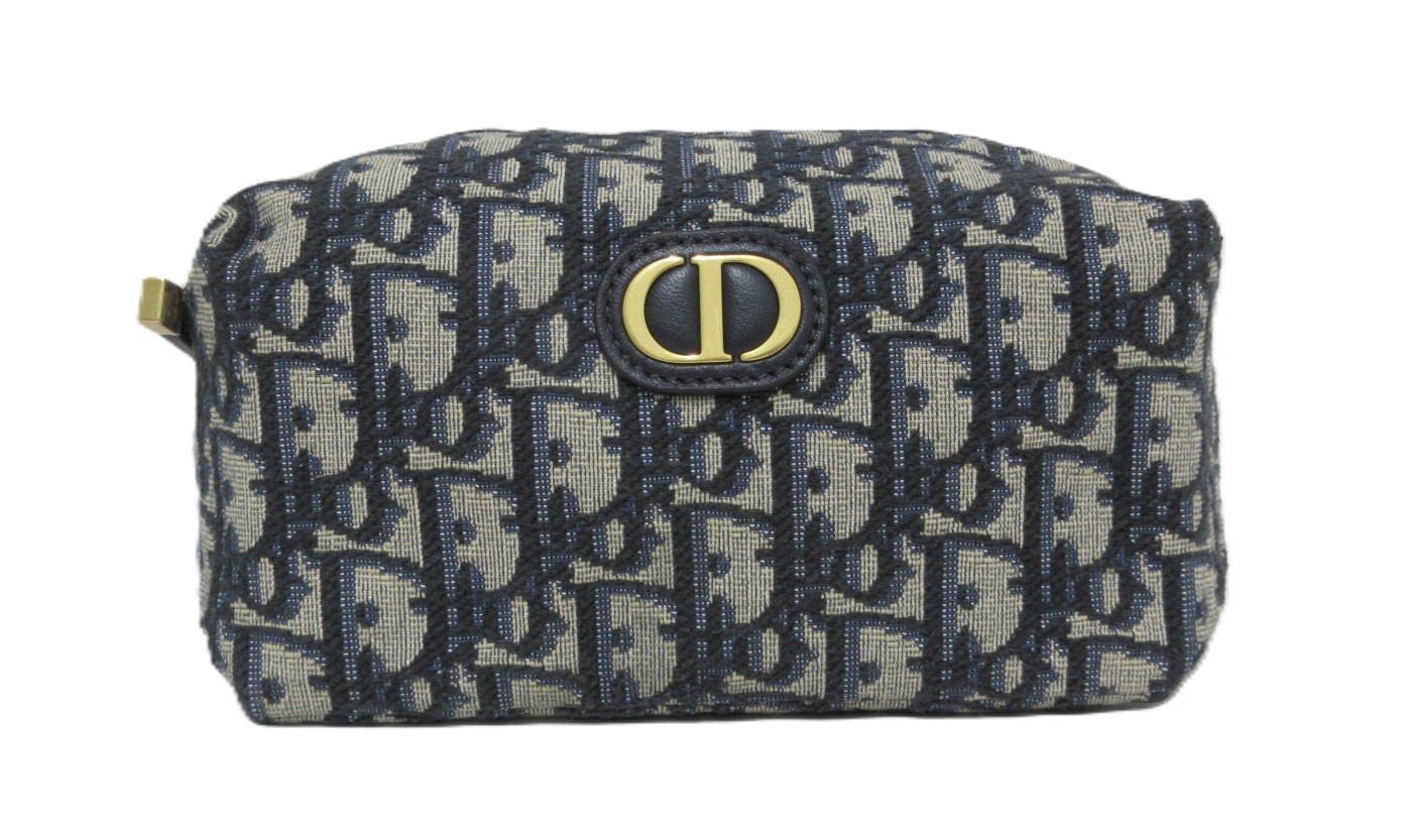 CHRSITIAN　DIOR/オブリーク 30 モンテーニュ キャンパスポーチ　コスメティックポーチ　【中古】