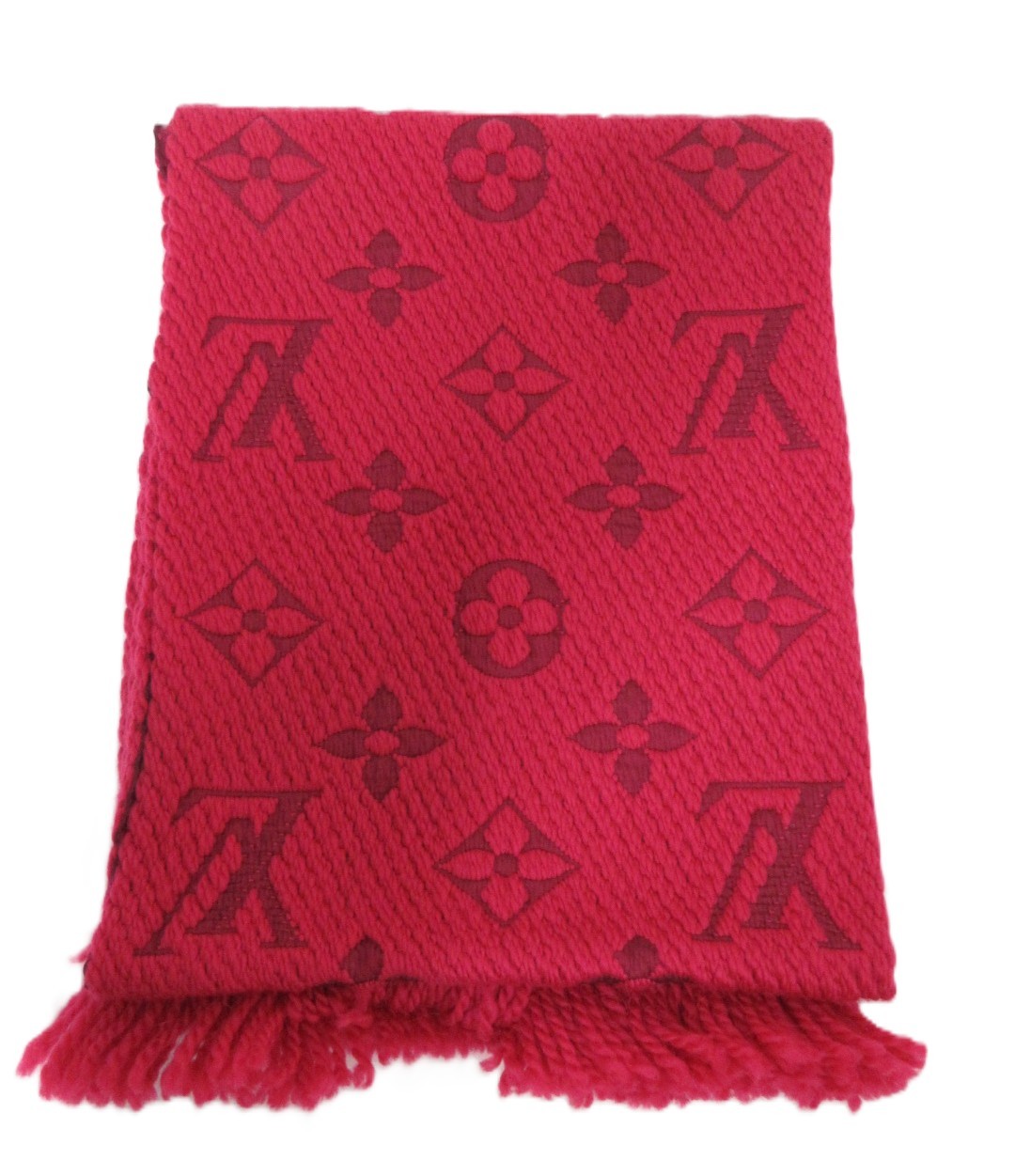 LOUIS VUITTON/ルイ ヴィトン　エシャルプ ロゴマニア マフラー 413287 ウール/シルク　ピンク　【中古】