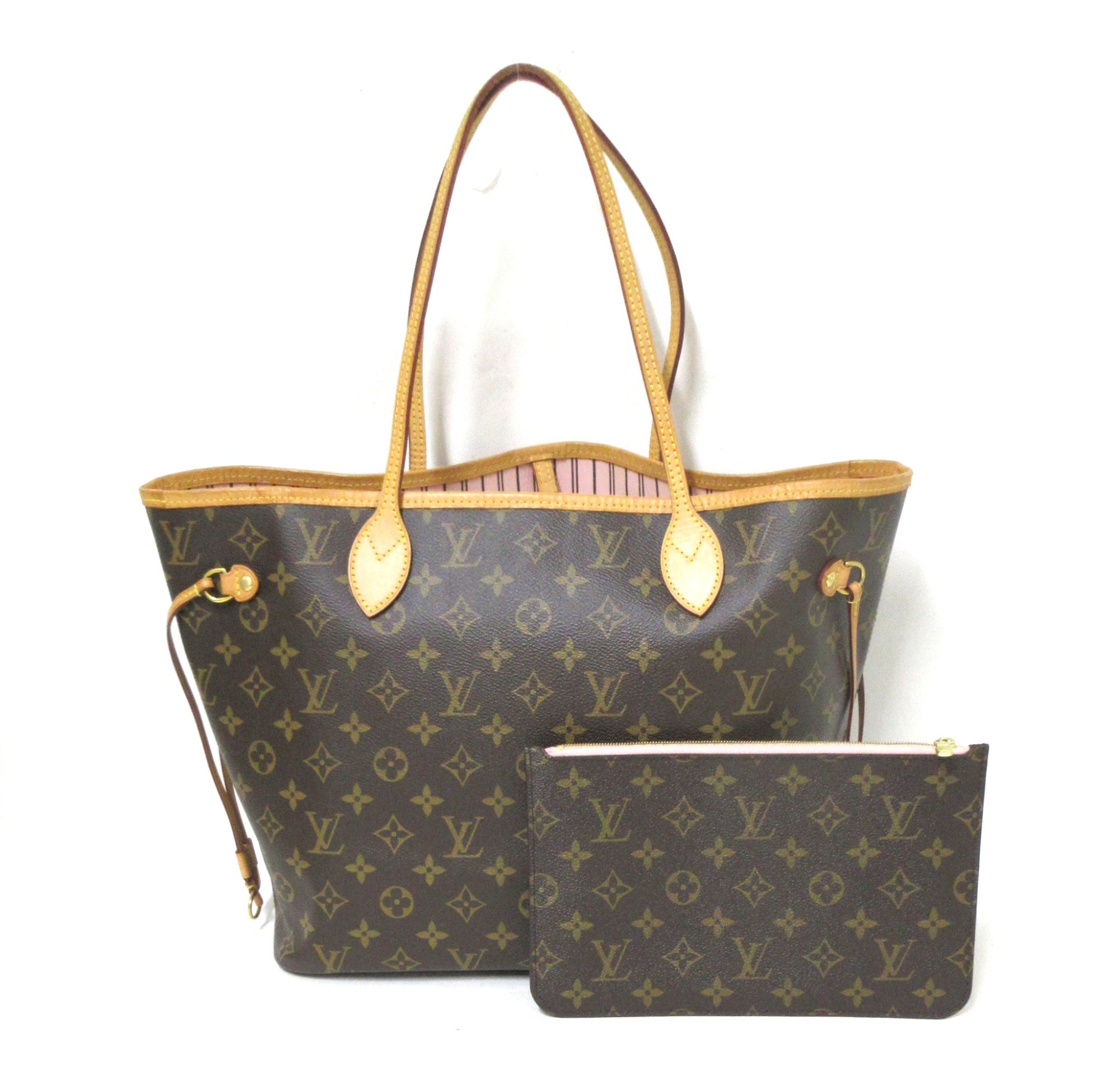 LOUIS VUITTON/ルイ ヴィトン モノグラム ネヴァーフルMM  M50366  ポーチ付き トートバッグ 【中古】