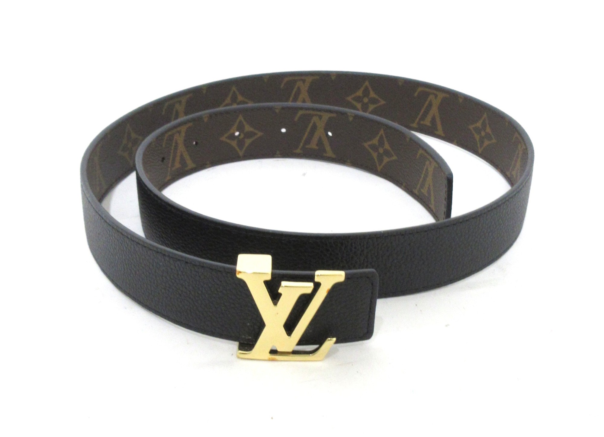 LOUIS VUITTON/ルイ ヴィトン 胴締めLVかしら文字胴締め  M0565  モノグラム/黒いことなめし革 胴締め 【中古】