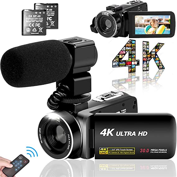 正規品 楽天市場 ビデオカメラ 4k Youtubeカメラ3000万画素 デジタルビデオカメラ ユーチューブカメラ 外付けマイク Ledフィルライト 18倍デジタルズーム 予備バッテリー スリーセブン 安心の定価販売 Lexusoman Com