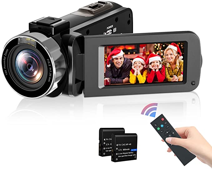 ビデオカメラ 4K YouTube IR暗視機能 予備バッテリー 日本語説明書