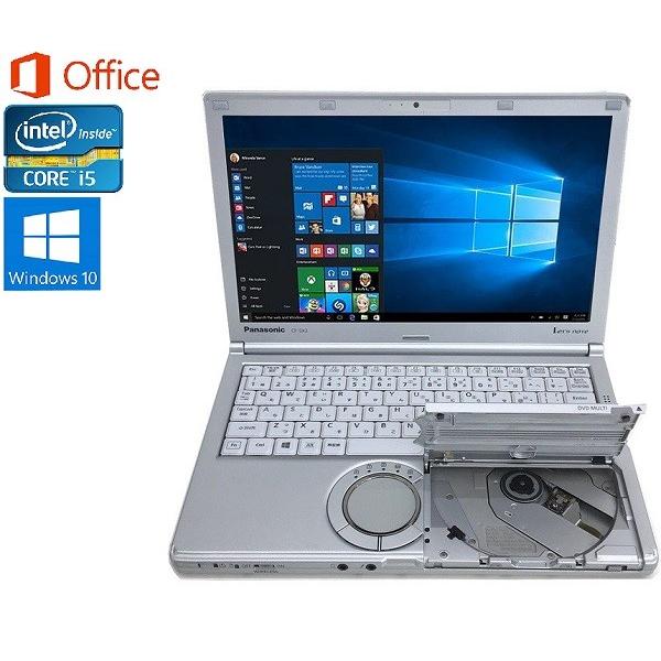 Panasonic CF-SX2/Microsoft Office 2019/Win 10/Core i5 2.6GHz/記憶装置8GB/SSD 240GB/ヴィデオディスク百貨店マルチ/12in固定ディスク+/無線電話積み上げる/HDMI/USB3.0/万覚え帳マイコン