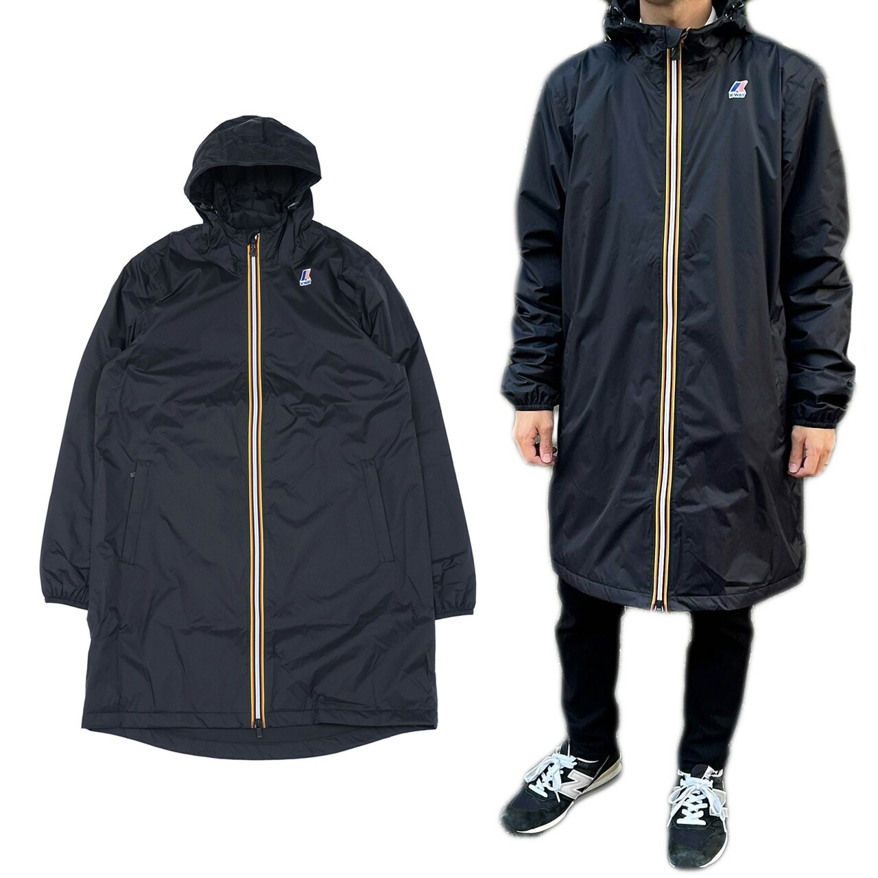 eu製　日本未発売　k-way レインコート　パッカブル　m 黒　ブラック kw-k00bdg0_0.jpg