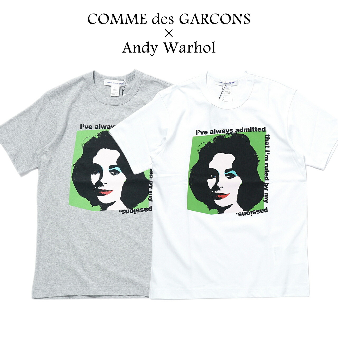 【即発】限定コラボ GARCONS SHIRT×アンディウォーホル Tシャツ 楽天市場】COMME des GARCONS SHIRT × Andy Warhol