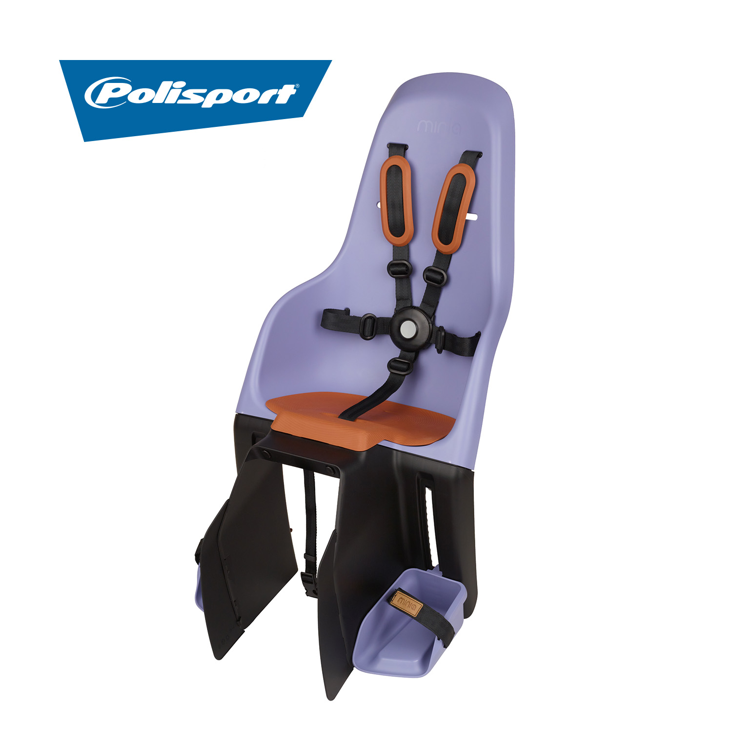 【送料無料】Minia for Carrier Galaxy Purple（後乗せ・キャリア取付タイプ）自転車　チャイルドシート（子供乗せ） Polisport（ポリスポート）｜tree frog