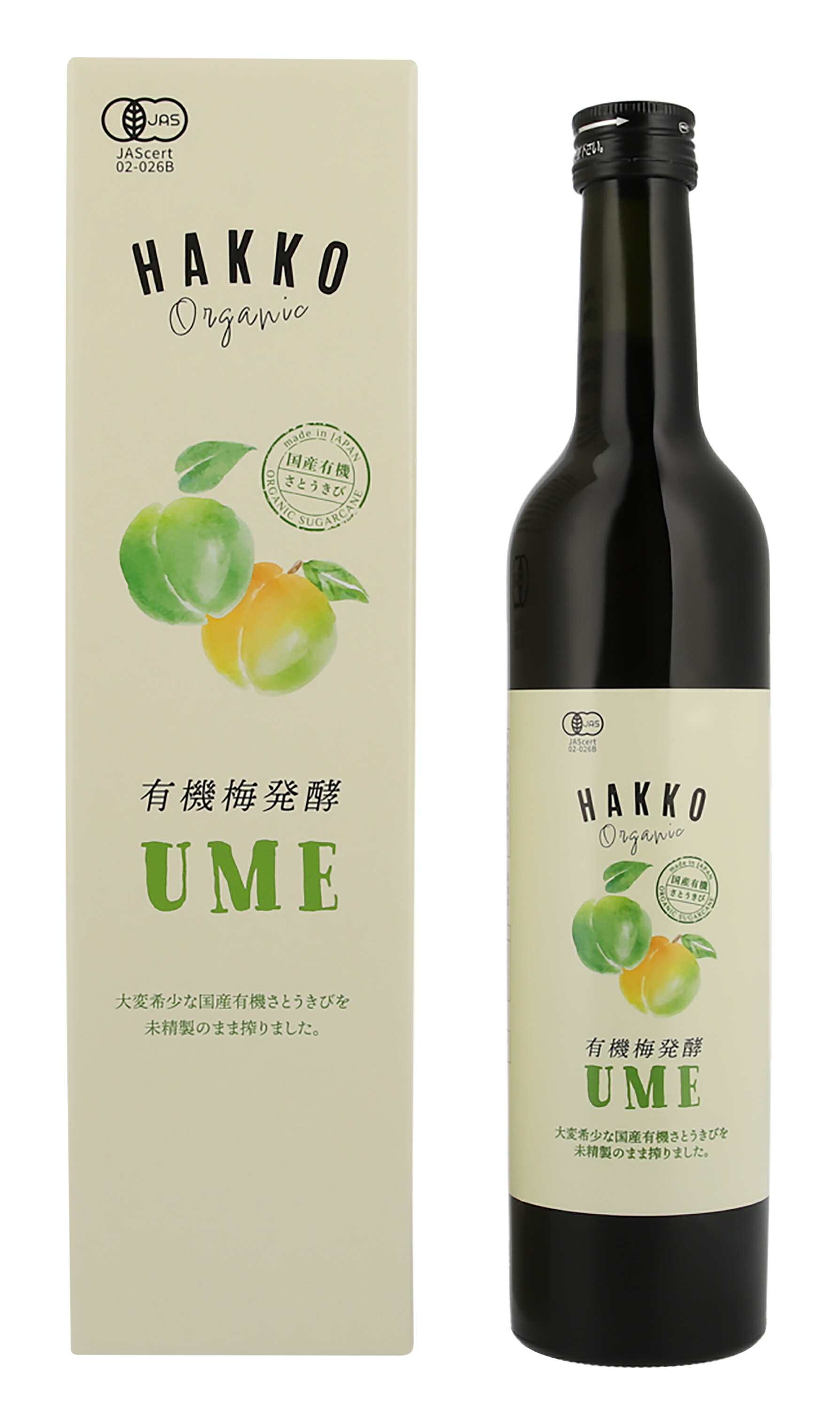 有機梅発酵UMEエキス　500ml　有機梅,発酵,UMEエキス,青梅,黒糖,さとうきび,果肉,飲料,健康,自然食品