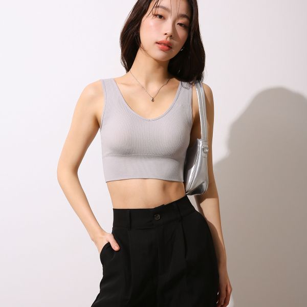 【タグ付】SUKARA ブラトップ付きリブカシュクールトップス　S NEW ARRIVALS - SUKALA（スカーラ）