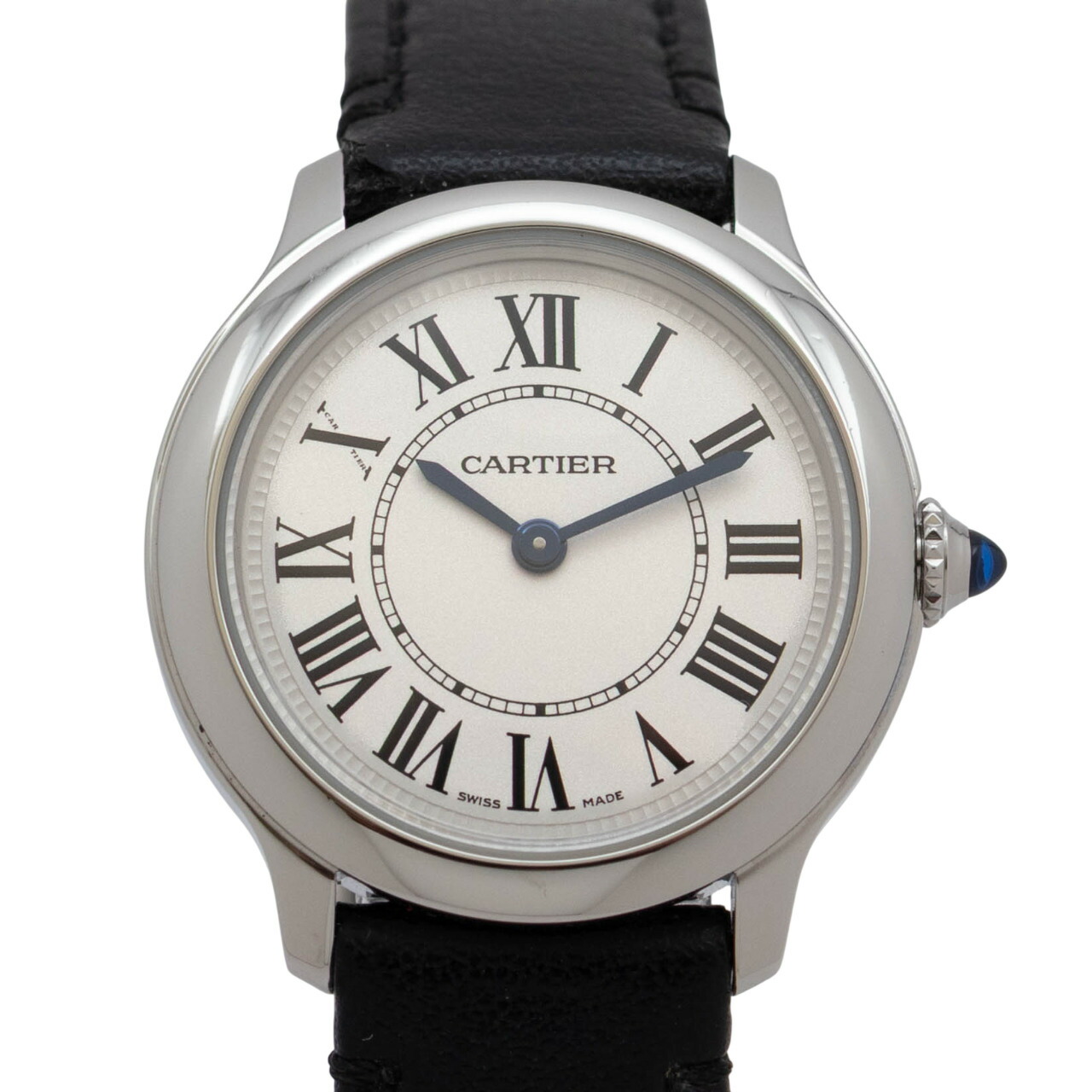 【中古】【箱・保証書付き】 カルティエ Cartier ロンドソロ WSRN0030 Cartier Ronde de Cartier クォーツ 腕時計 レディース 白