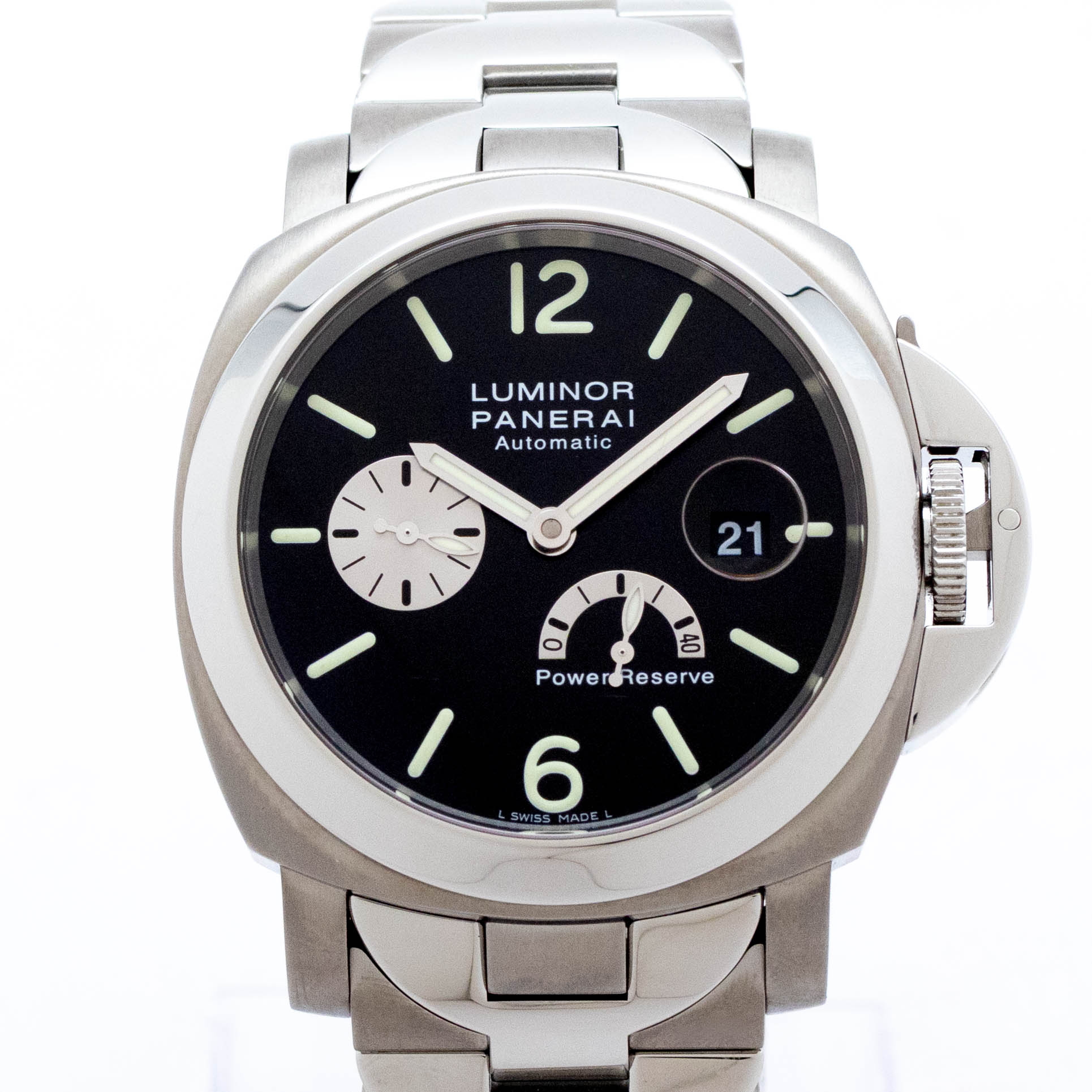 【中古】【箱・保証書付き】 パネライ PANERAI ルミノール PAM00171 Panerai Luminor 自動巻き 腕時計 メンズ・ユニセックス 黒|TreMart店