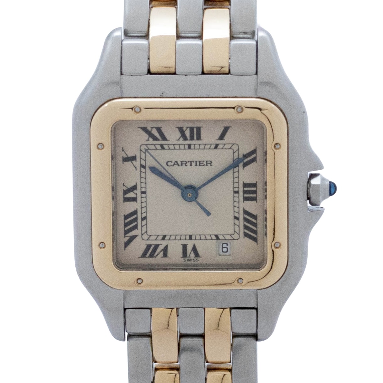 【中古】カルティエ Cartier 食麺麭尾っぽ W25028B6 Cartier Panth?re  石英 ウォッチ レディース 象牙色