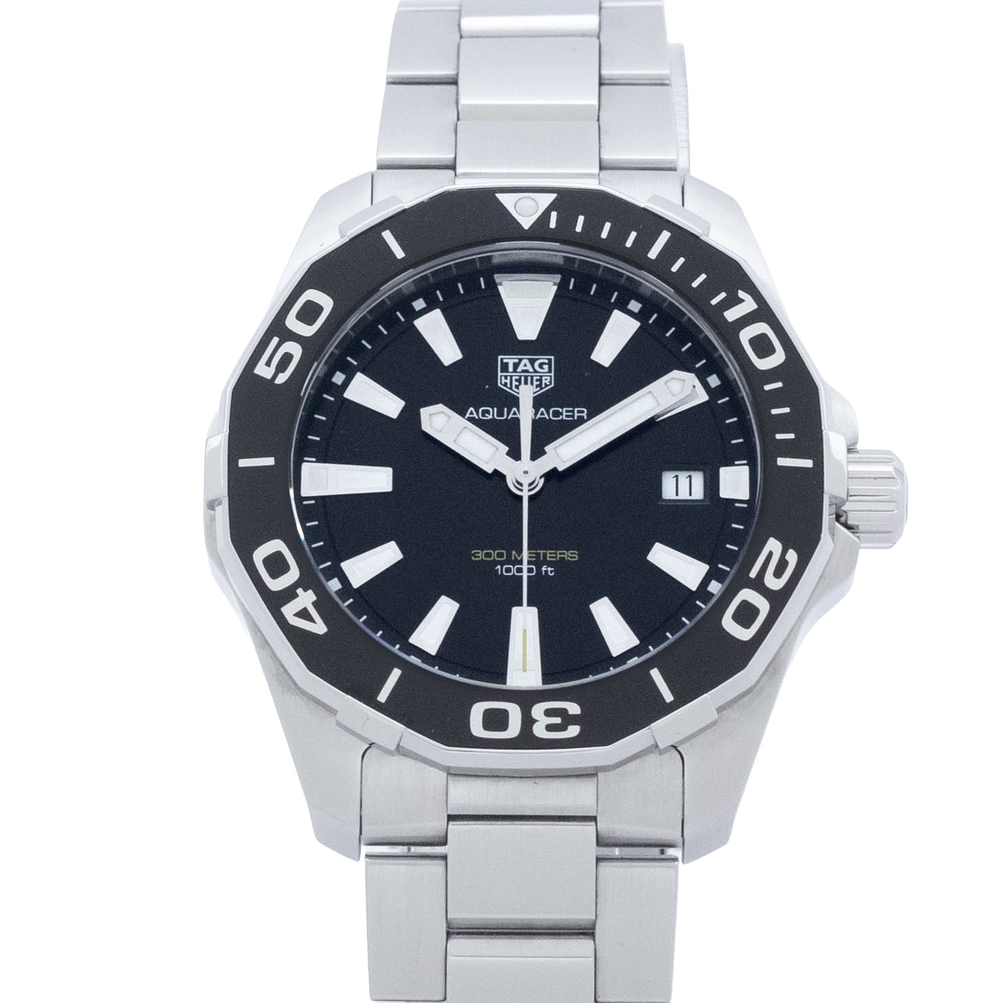【中古】【箱・保証書付き】 タグホイヤー TAG HEUER アクアレーサー WAY111A.BA0928 TAG Heuer Aquaracer クォーツ 腕時計 メンズ・ユニセックス 黒