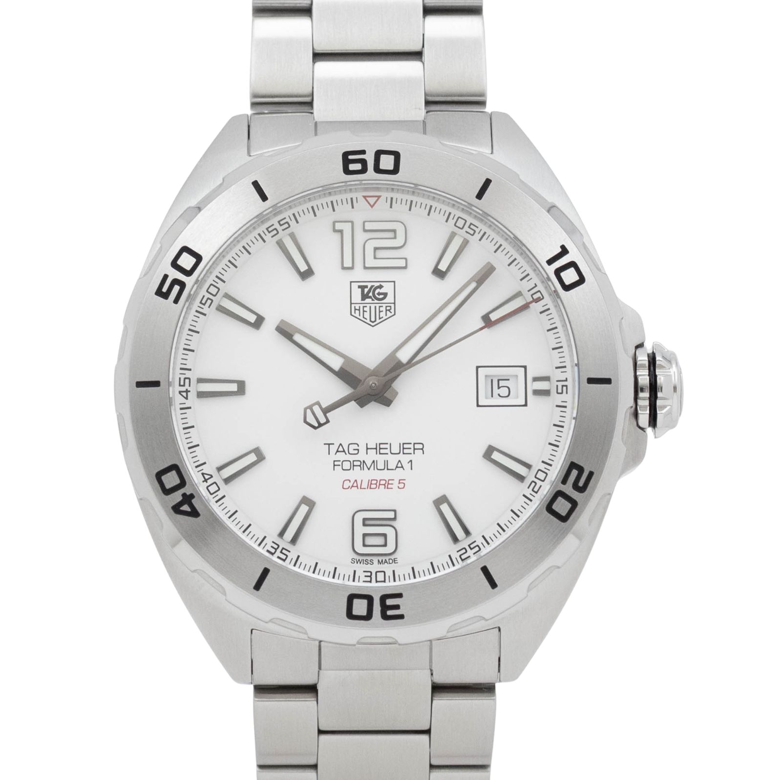 【中古】【箱・お墨付き付き添い人】 タグホイヤー TAG HEUER 範式1 WAZ2114 BA0875 TAG Heuer Formula 1  自動小銃一巻き ウオッチ メンズ・ユニ一発やる] 白