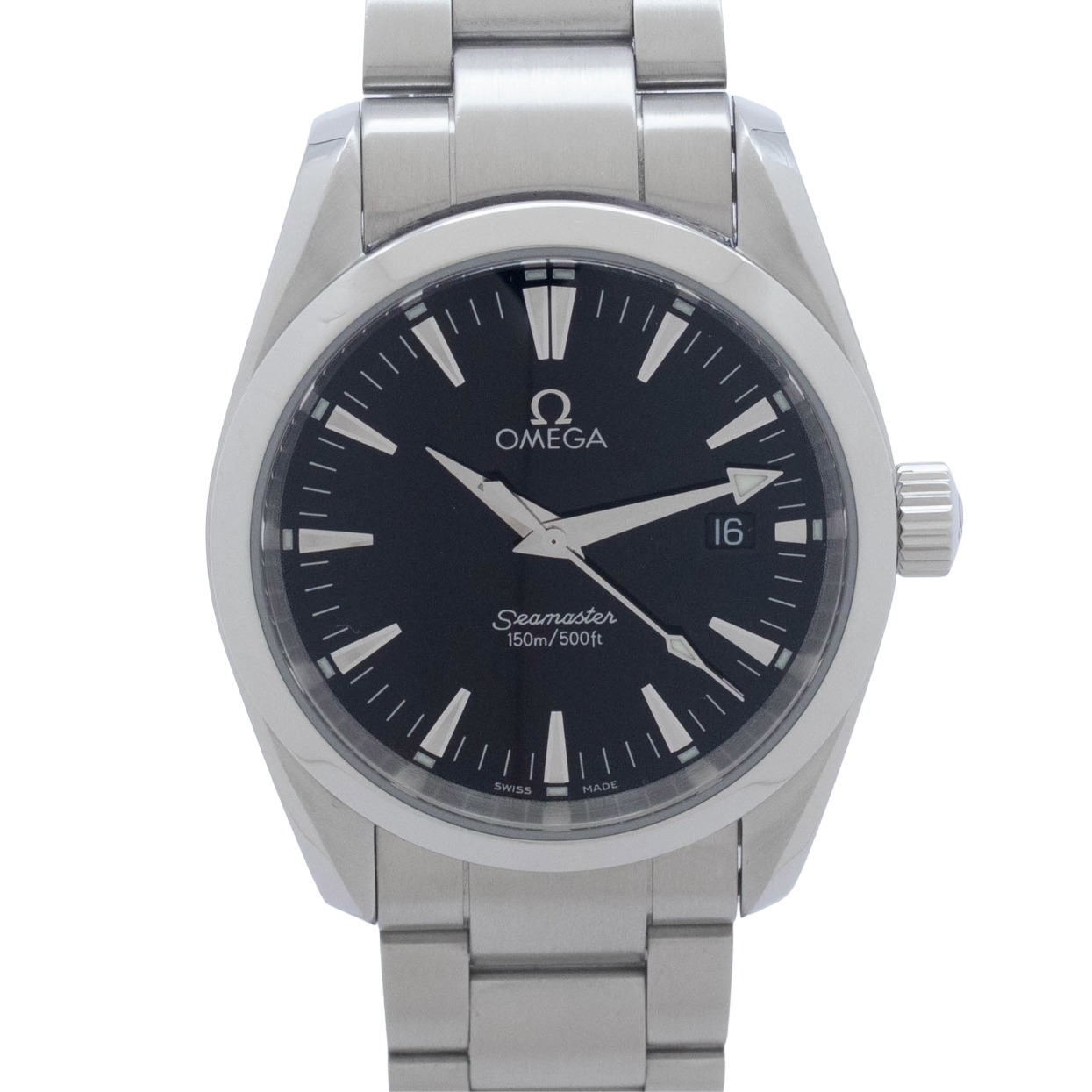 【中古】オメガ OMEGA シーマスター アクアテラ 2518.50 OMEGA Seamaster Aqua Terra クォーツ 腕時計 メンズ・ユニセックス 黒｜TreMart店