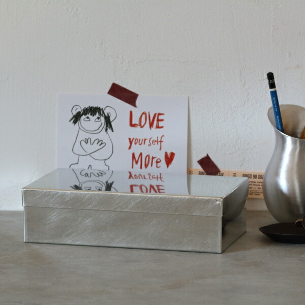 楽天市場】小物入れ 小物収納 ボックス ふた付き 角缶 小 ブリキ