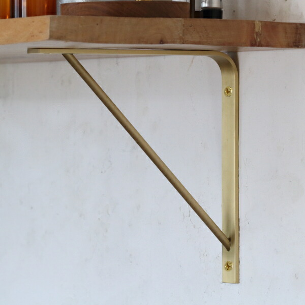 お値下げ！3個 FUTAGAMI 真鍮製 L字型棚受け ゴールド大 棚受け | FUTAGAMI | niguramu