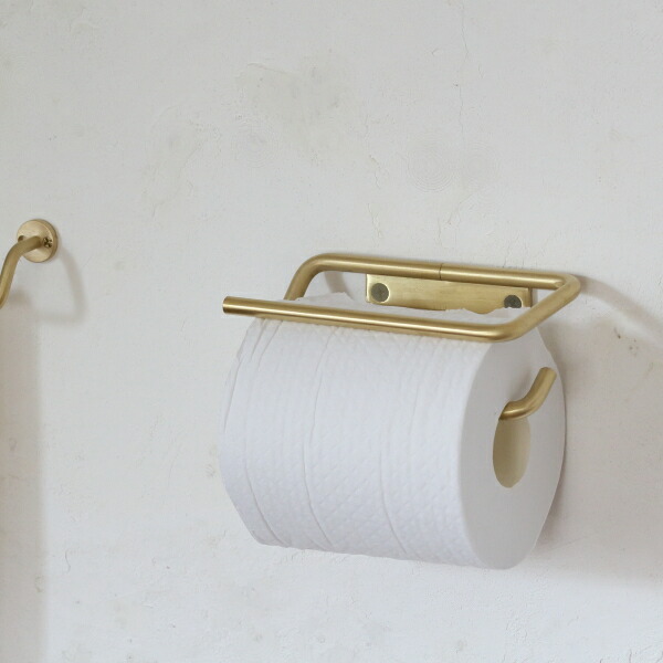 トイレットペーパーホルダー 真鍮 アンティーク ゴールド シングル 右挿し おしゃれ シンプル DIY 6,952円