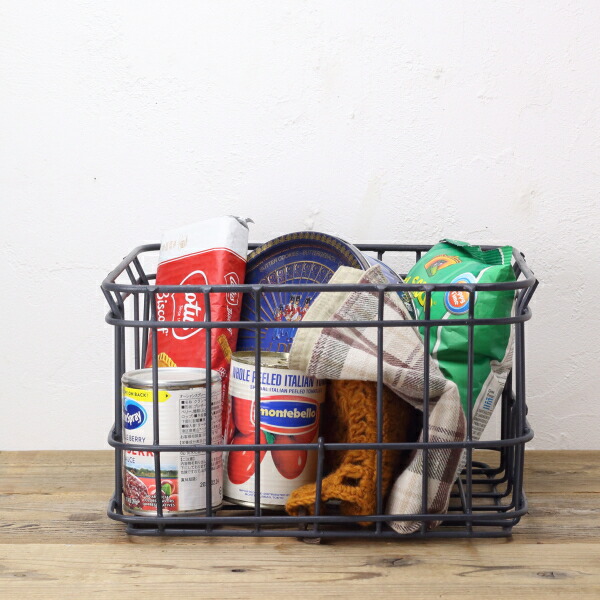 【楽天市場】アイアン バスケット ワイヤーバスケット ハードバスケット 収納 スタッキング 積み重ね おしゃれ M：トレモロ