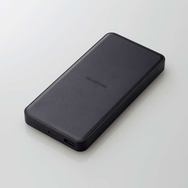 エレコム リン酸鉄モバイルバッテリー/12000mAh/USB Power Delivery/20W出力/USB-A出力1ポート/USB-C入出力1ポート/ブラック