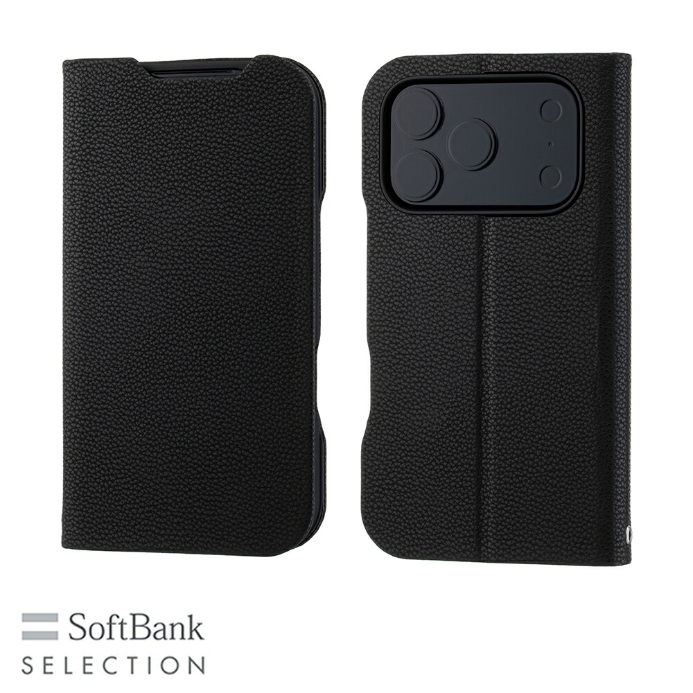 SoftBank SELECTION Stand Flip for iPhone 17 Pro SB-I025-SDFB/BK