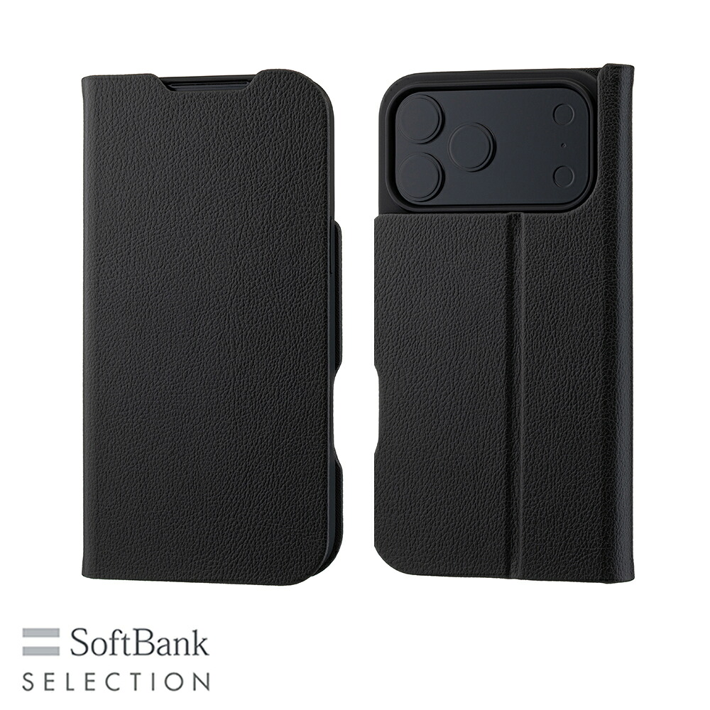 SoftBank SELECTION マグネティック Stand Flip for iPhone 17 Pro Max ブラック SB-I026-FBMG/BK｜トレテク！SoftBank SELECTION