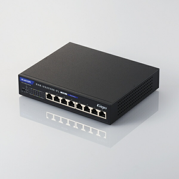 新品 エレコム スイッチングハブ 8ポート EHB-UG2B08-PL2 1000BASE-T対応PoEスイッチングハブ - EHB-UG2B08-PL2