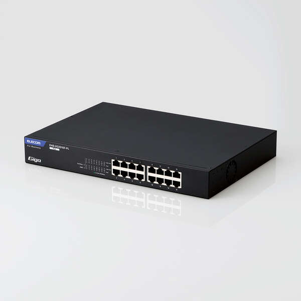 ELECOM EHB-UG2B08F-PL 8ポートGiga PoEスイッチ 1000BASE-T対応 PoEスイッチングハブ - EHB-UG2B08F-PL