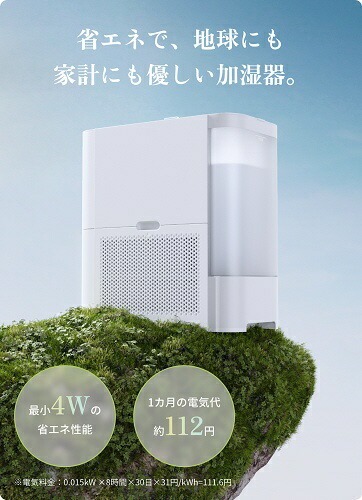 【お買い物マラソン値下げ】SwitchBot 気化式加湿器 スイッチボット 省エネ設計 スマート家電 全自動 スマートスピーカー対応 W3902300
