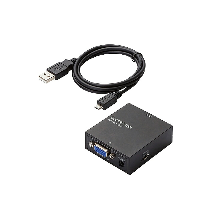 エレコム アップスキャンコンバーター/3.5φ/VGA-HDMI/HDMI1.3 AD-HDCV03｜トレテク！SoftBank SELECTION