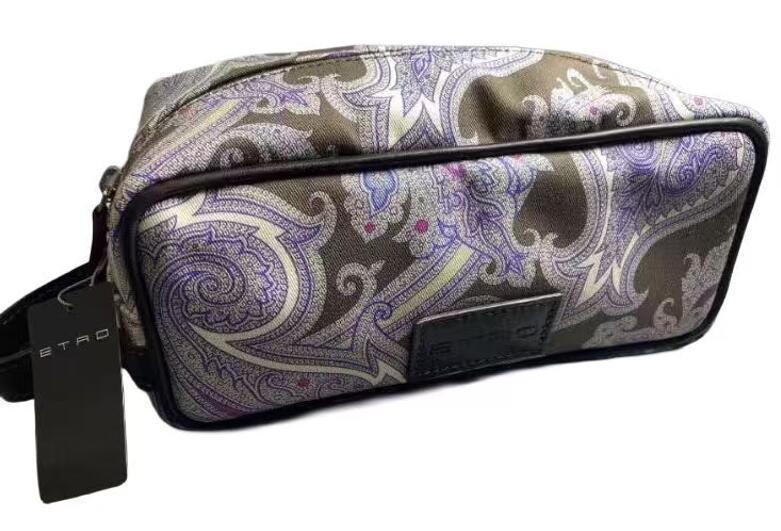 【貨物輸送無料】【見せびらかす品新品】ETRO エトロ クラッチペダル御徒面子 メンズ レディース 帆布1A741