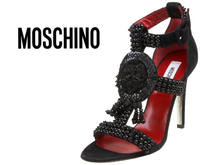 送料無料！イタリアブランド新品モスキーノMOSCHINO　Toreroジュエリーハイヒールサンダル/黒 イタリア産 italy【楽ギフ_包装】｜Trend Icon