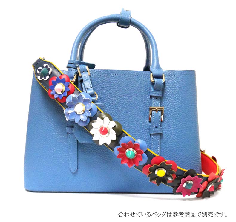 【特別セール品】 11,999円⇒5,980円 IUHA 個性派 本革 フラワー お花 バッグストラップ STRAP YOU (ストラップユー) スタッズ