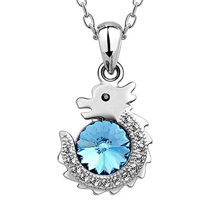ブランドIUHA 【干支アニマルシリーズ】辰（たつ）E ネックレス SWAROVSKI スワロフスキー社製クリスタル S925 金属アレルギー対応 変色防止