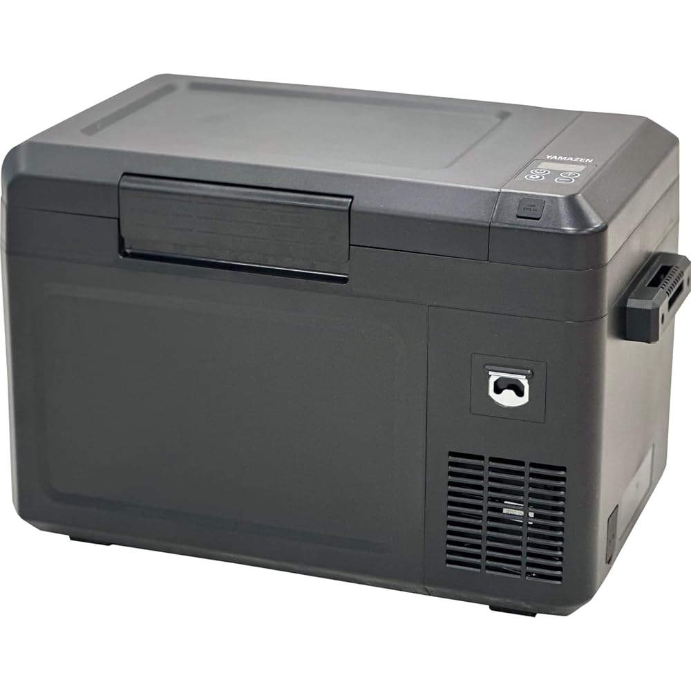 [山善] ポータブル 冷凍冷蔵庫 25L コンプレッサー式 (AC/DC 2WAY電源) 車載 冷蔵庫 冷凍庫 小型 クーラーボックス ブラック YFR-C25(B)｜Trend Item Shop