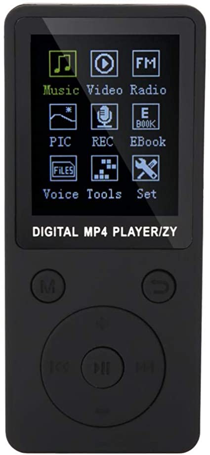 MP4音楽プレーヤー Acouto ポータブルMP4音楽プレーヤー スクリーンMP4音楽プレーヤー サポート32GB TFカード ヘッドフォン  ロングスタンバイ アンチスキッド感覚 ブラック 【81%OFF!】