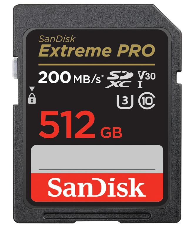 SanDisk (サンディスク) 512GB Extreme PRO SDXC UHS-I メモリーカード - C10、U3、V30、4K UHD、SDカード- SDSDXXD-512G-GN4IN