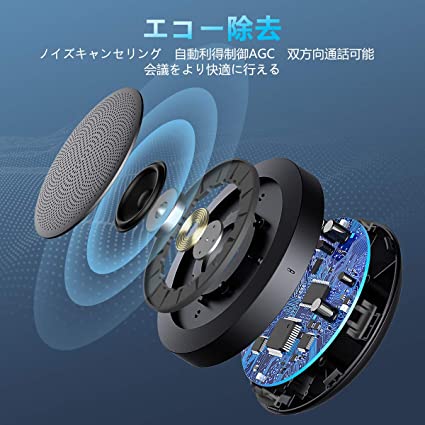 Kaysuda Sp0 スピーカーフォン Bluetooth 対応 スピーカーマイク 会議用マイクスピーカー Pcマイク 全指向性マイク 新ソリューション導入 Zoom Skype Teams Google Meet などに対応 双方向通話可能 オ Mydrap Com