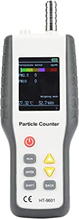 空気質検出器 、Akozon HT9600 粒子状物質検出 ポータブル PM2.5 PM10測定器 LCD画面表示 高精度 作業用 空気質アナライザー ハンドヘルド湿度計|Trend Item Shop