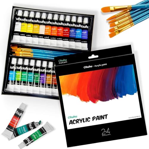 【78点セット】Ohuhu アクリル絵の具 画材 絵具 絵画 絵の具セット Amazon | Ohuhu アクリル絵の具 78点セット 画材 絵具 絵画