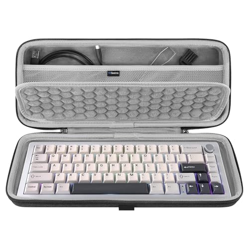 Geekria 65% コンパクト キーボード ケース、ハードシェル トラベル キャリーバッグ、68 キー コンパクト キーボード用、Keychron K6/ K6 Pro/Keychron Q2 Pro/ Q2 Max、HyperX Alloy Origins 65 キーボードに対応