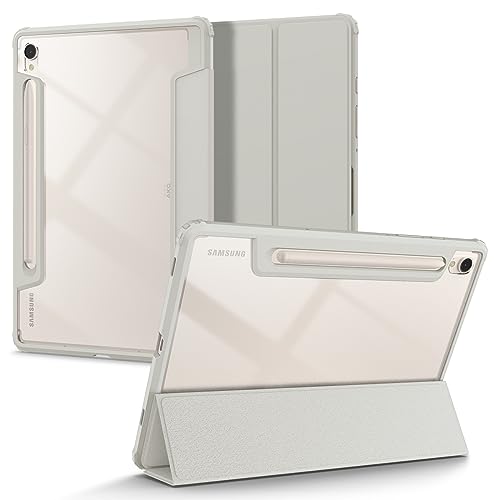 Spigen Galaxy Tab S9 入れもの うしろ側 せつ然たる 澄み切った 米軍MIL所有権 か細い 照明ランプ 耐衝撃 傷押しとどめる 写真機保護すること オートスリープ ウルトラ・変わり種・労働者階級 ACS06838 (薄墨色)