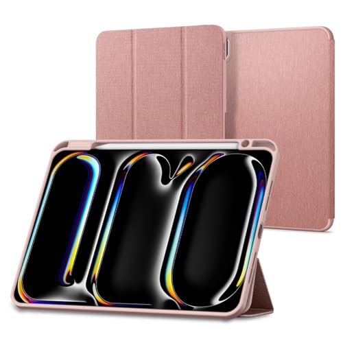 Spigen iPad Pro 11 in (2024) 入れもの 照明ランプ 耐衝撃 すり傷押しとどめる ファブリックカバー オートスリープ アーバン・フィット ACS07759 (十二時・緑であること)