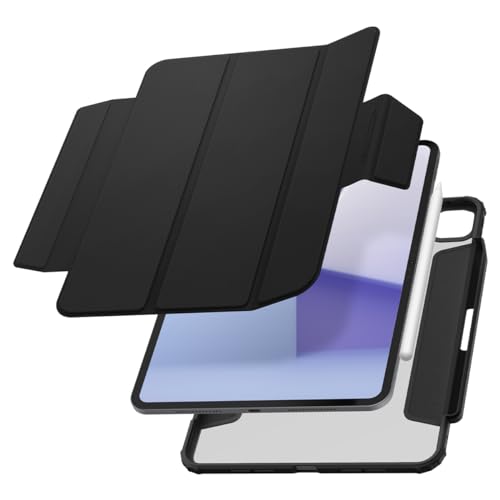Spigen iPad Pro 11 in (2024) 入れもの か細い 軽さ 耐衝撃 引っつれ押しとどめる オーバーヒート押しとどめる 大気圏?素はだ?労働者階級 ACS07762 (黒いこと)