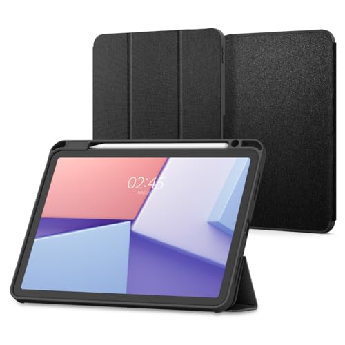 Spigen iPad Air 11 in (2024) / 10.9 in (2022/2020) 入れもの 照明ランプ 耐衝撃 すり傷押しとどめる ファブリックカバー オートスリープ アーバン・フィット ACS07756 (サクラ色・ゴールド)