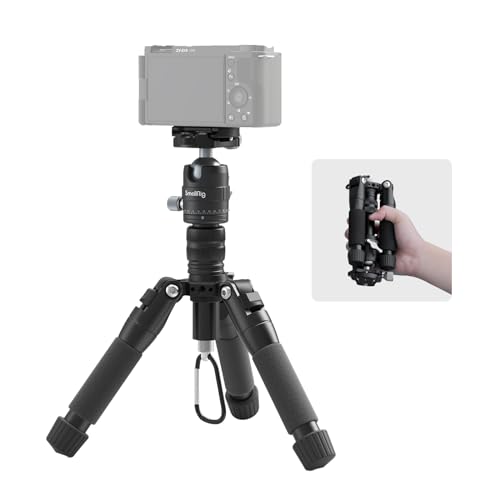 SmallRig VT-20 ミニ三脚 アルミニウム製 卓上三脚 最大荷重6kg 高さ52cmまで デスクトップ三脚 自由雲台付き 360°ボールヘッド付き アルカスイス式 小型 DSLR カメラ ビデオカメラ用 コンパクト 軽量 1/4\